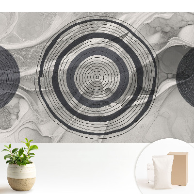 Samolepící tapeta Tónová abstrakce soustředných kruhů