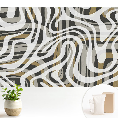 Samolepící tapeta Expresivní linie, teplé odstíny, abstrakce