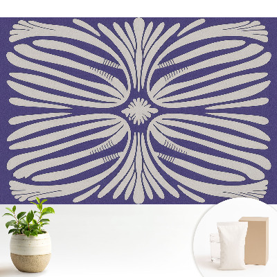 Tapeta do obyvaku Symetrické květinové motivy na fialové