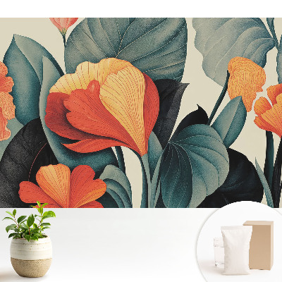 Tapeta na zeď Harmonický vzor exotických květin