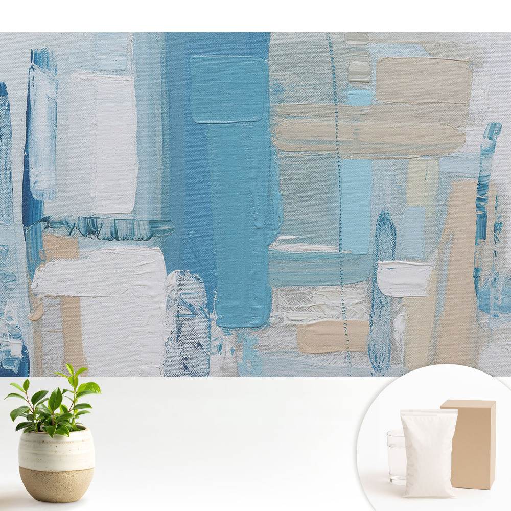 Samolepící tapeta s abstraktním modro‑béžovým vzorem