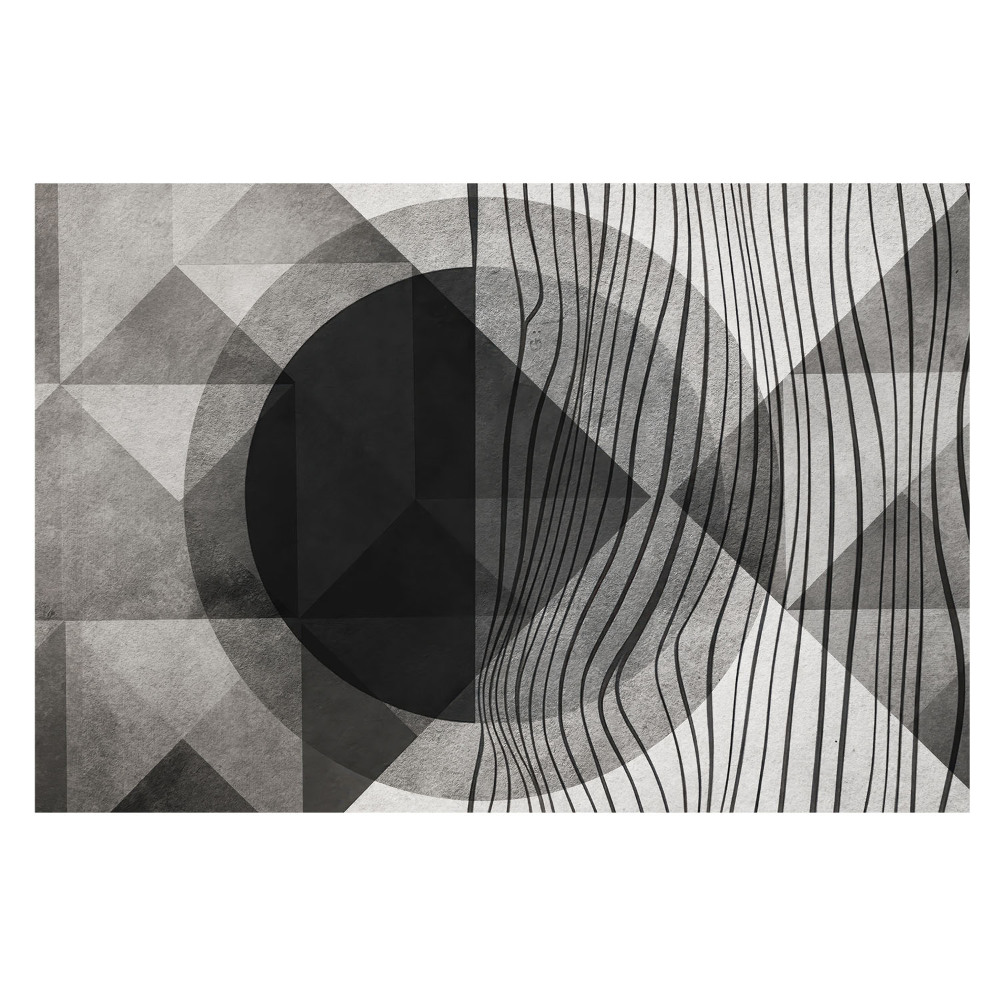 Samolepící tapeta Stylové geometrické vzory v odstínech šedé