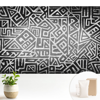 Tapeta na zeď s abstraktními geometrickými kompozicemi a čárami