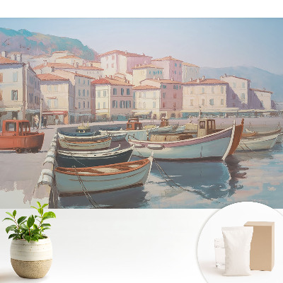 Tapeta do obývacího pokoje s motivem klasického přístavu evokující klid a symetrii