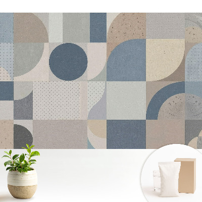 Tapeta na zeď Geometrické vzory v tlumených barvách