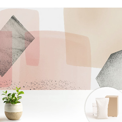 Tapeta s jemnou geometrií v pastelových barvách