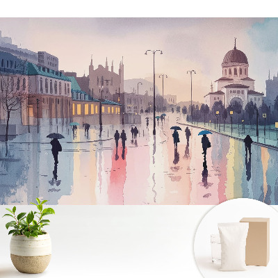 Tapeta na zeď Městská ulice po dešti