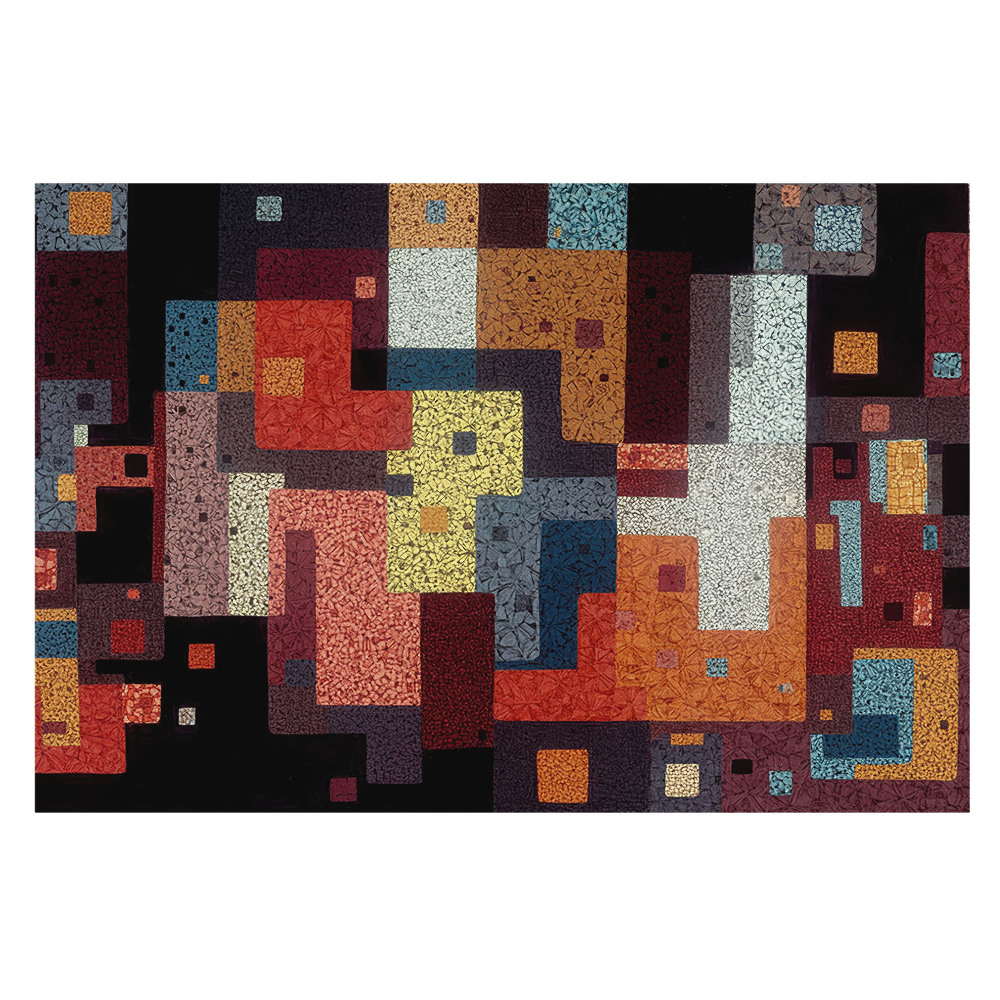 Tapeta do obyvaku Barevná geometrická abstrakce