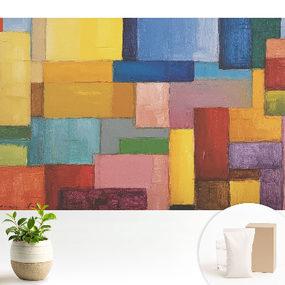 Samolepící tapeta Barevná geometrie plná energie