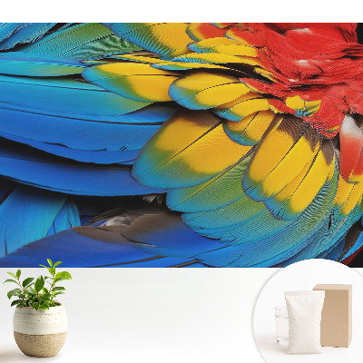 Tapeta do obyvaku Energická mozaika barevného peří