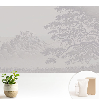 Tapeta na zeď Krajina hradu mezi stromy