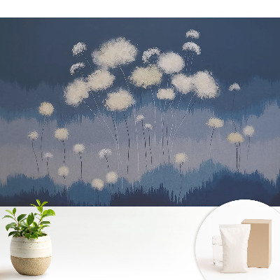 Tapeta na zeď Pampelišky Modrá harmonie