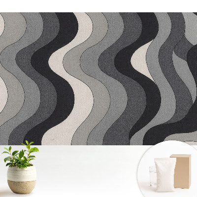 Samolepící tapeta Moderní vlnitý vzor v odstínech šedé