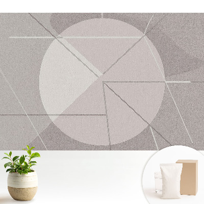 Tapeta do obyvaku Geometrická abstrakce v tlumených barvách