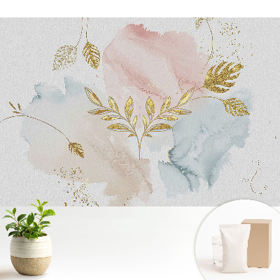 Tapeta Pastelové listy jemnost elegance