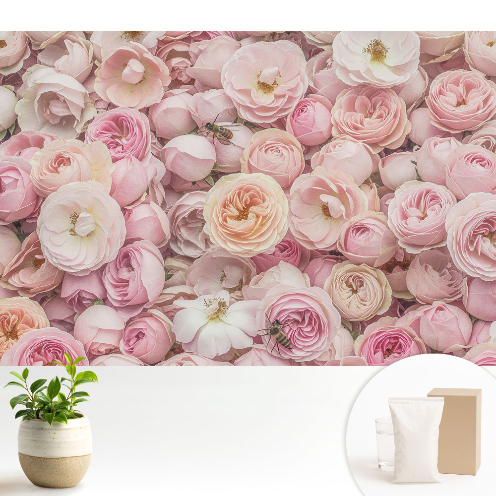 Tapeta na zeď s květinovou kompozicí plnou harmonie