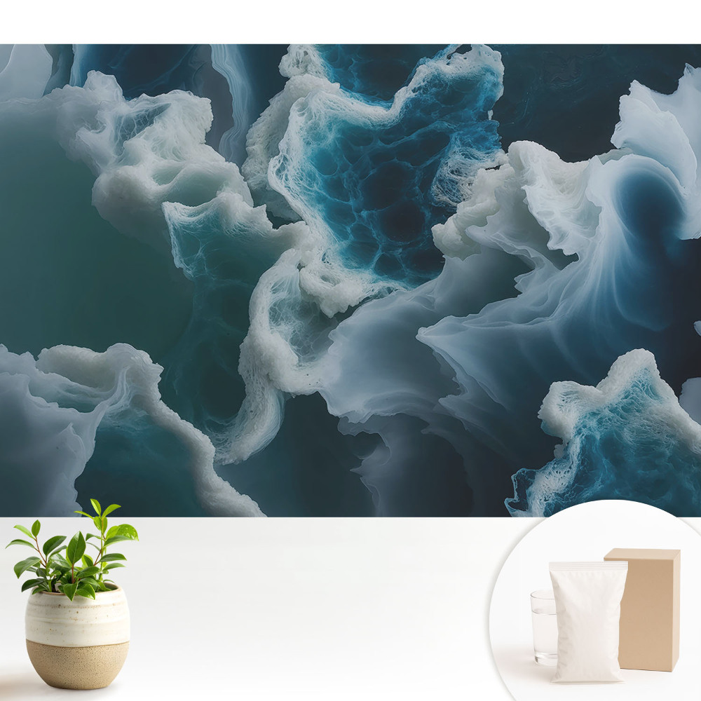 Tapeta s motivem modrých mořských vln