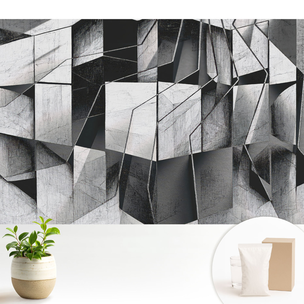 Tapeta s motivem geometrických tvarů v moderním stylu