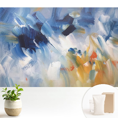 Tapeta na zeď Abstrakce barevných tahů štětcem