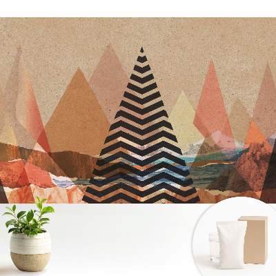 Tapeta do obyvaku Abstraktní trojúhelníky rovnováha harmonie