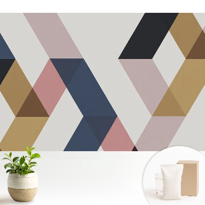 Tapeta Geometrické obrazce v jemných pastelových barvách