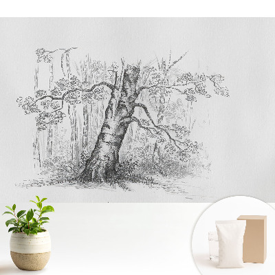 Tapeta s motivem kresby stromu v lese