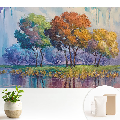 Tapeta na zeď Abstraktní kompozice barevných stromů