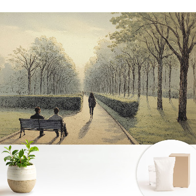 Tapeta do obyvaku Klidná procházka parkem