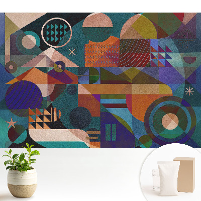 Tapeta s barevnou geometrickou abstrakcí