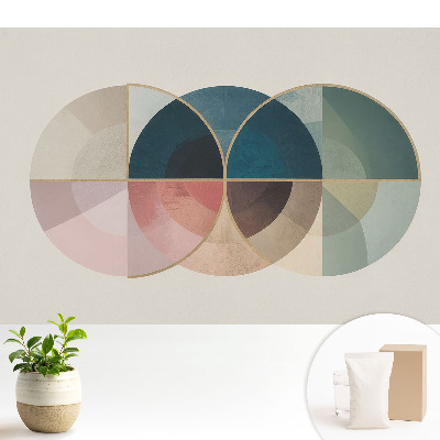 Tapeta na zeď s motivem barevných kol v moderním stylu