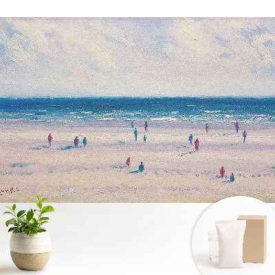 Samolepící tapeta Rozlehlá pláž pastelové nostalgie