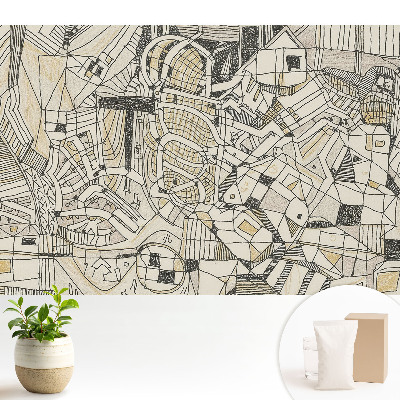 Samolepící tapeta Abstraktní geometrické kompozice