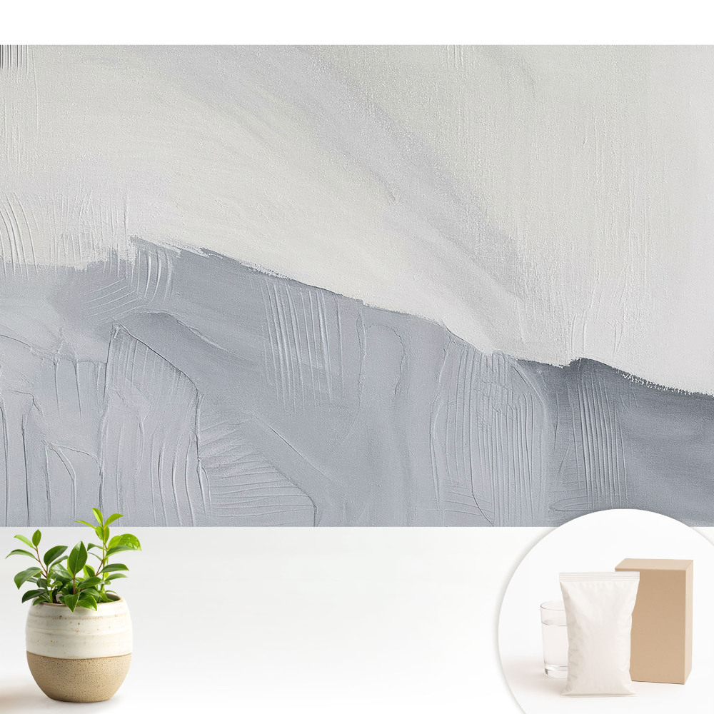 Tapeta na zeď s jemnou abstraktní šedou