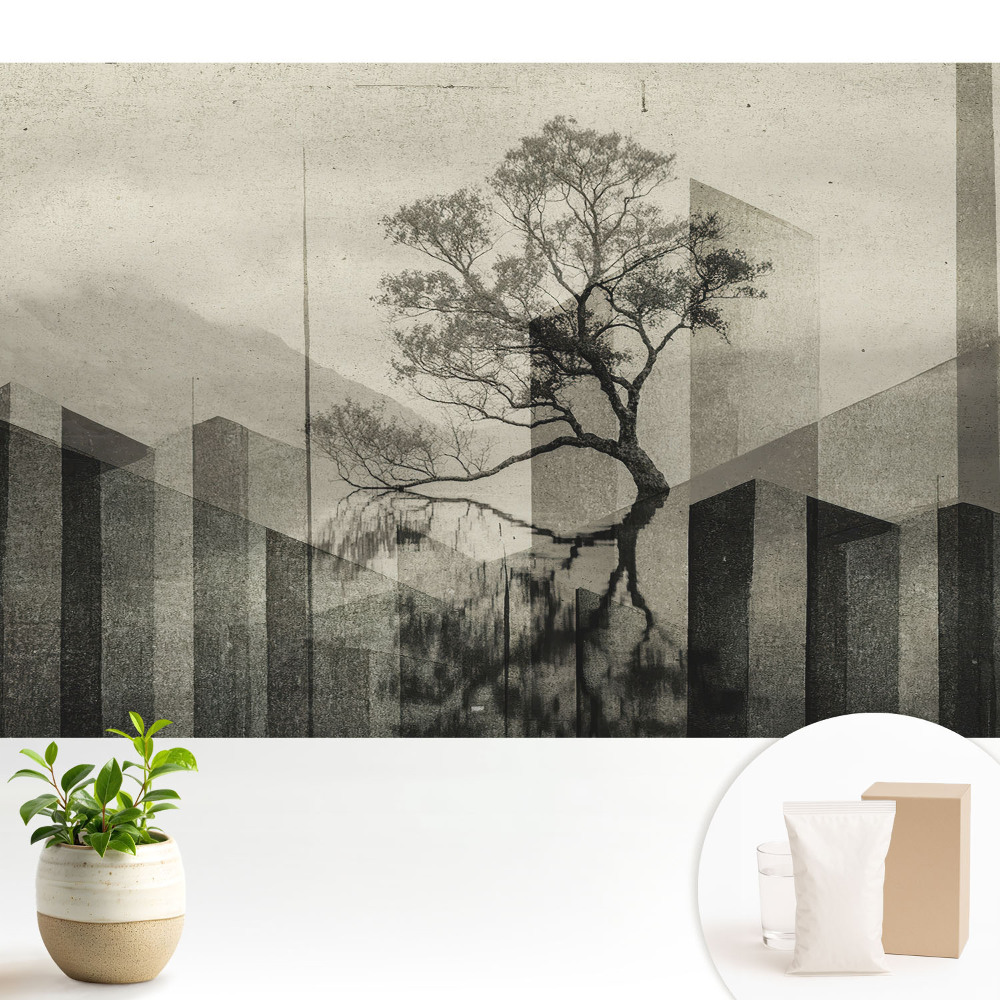 Samolepicí tapeta s motivem stromu v městské krajině