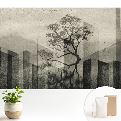 Samolepicí tapeta s motivem stromu v městské krajině