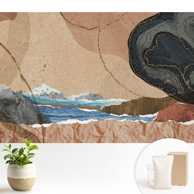 Samolepící tapeta Barevná krajina pevniny a moře