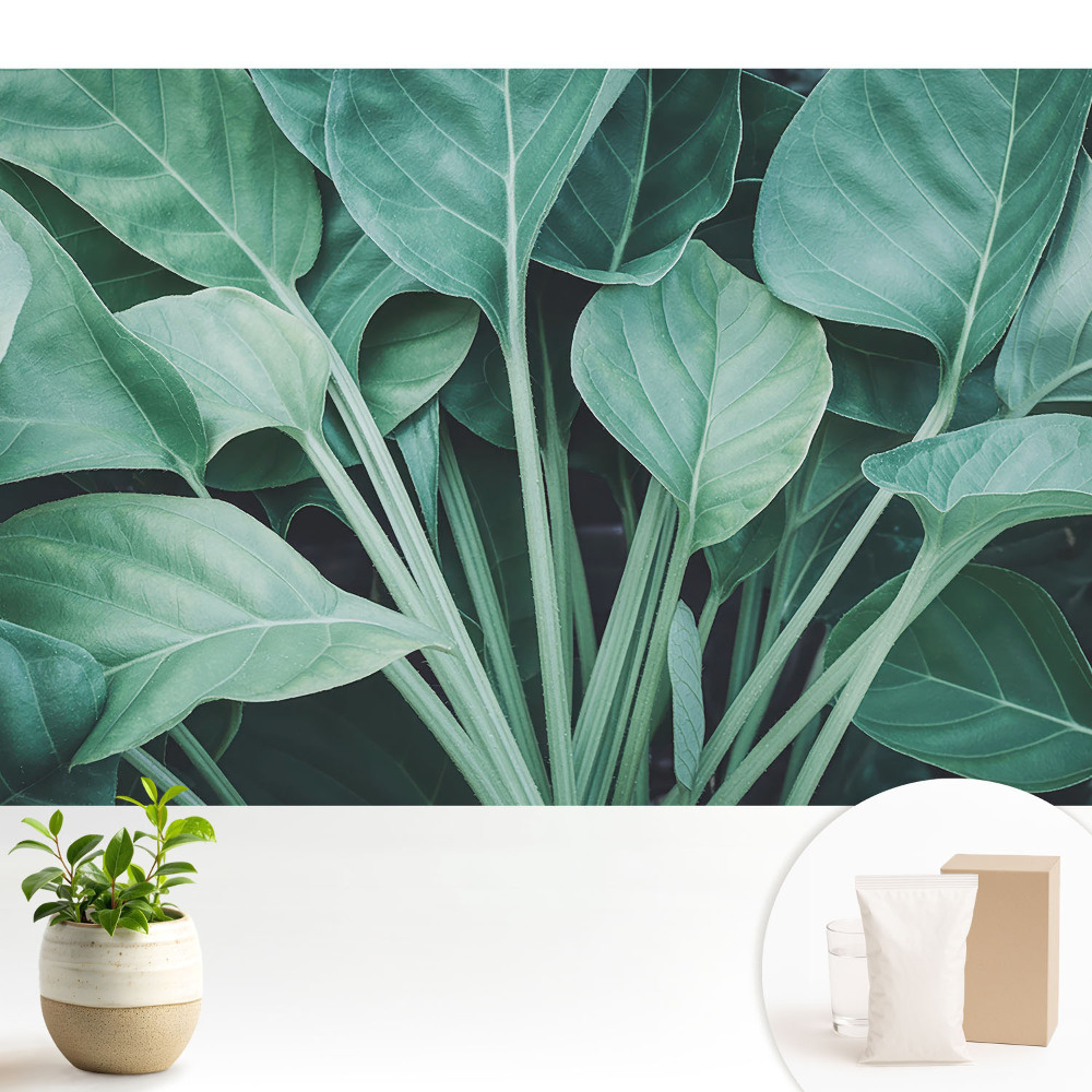 Tapeta se vzorem zelených listů v přírodních tónech