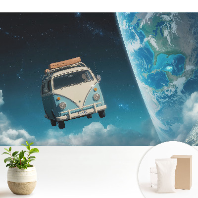 Samolepící tapeta „Vesmírný výlet v karavanu