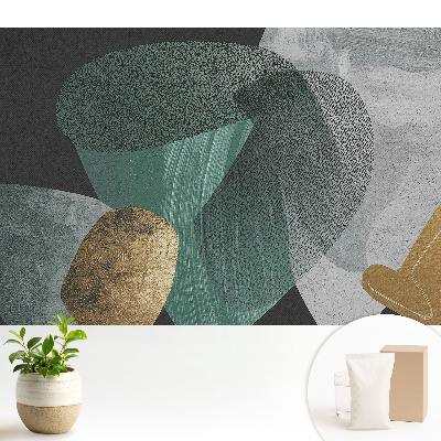 Tapeta na zeď s moderním minimalistickým motivem geometrických tvarů