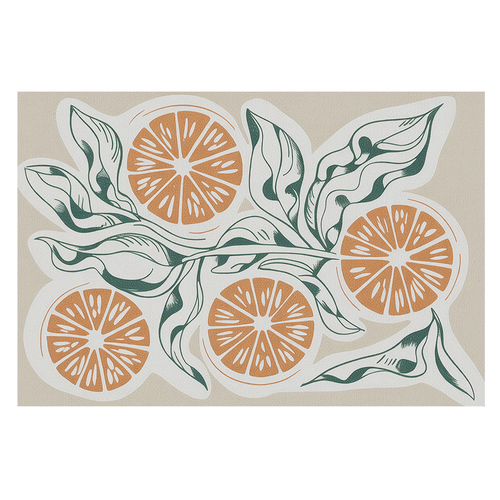 Samolepící tapeta Citrus a listy v harmonii