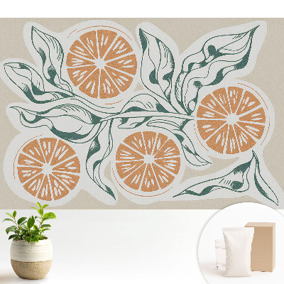 Samolepící tapeta Citrus a listy v harmonii