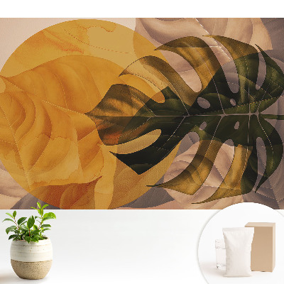 Samolepící tapeta Listy v teplých tónech