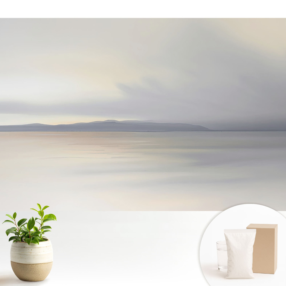 Tapeta do obývacího pokoje s motivem klidné krajiny v minimalistickém provedení