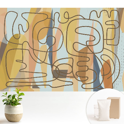 Tapeta do obyvaku Abstraktní linie a barvy