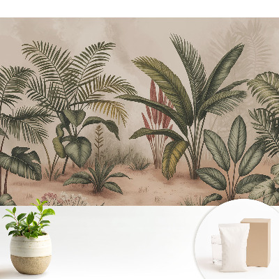 Tapeta Exotické listy v boho stylu