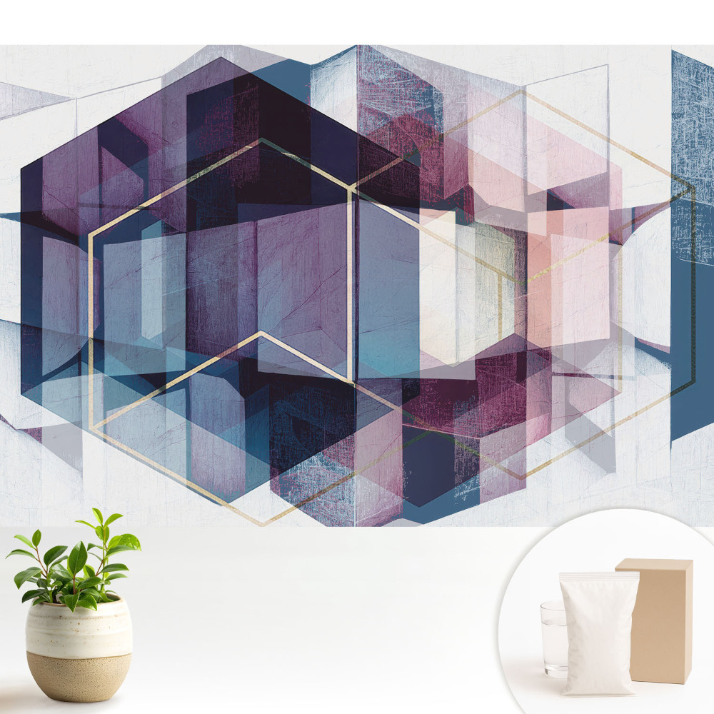 Samolepící tapeta s abstraktním barevným geometrickým vzorem