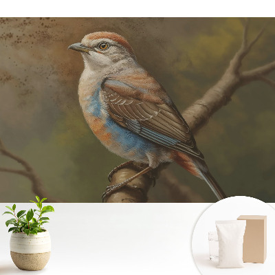 Samolepící tapeta Realistický pták na větvi