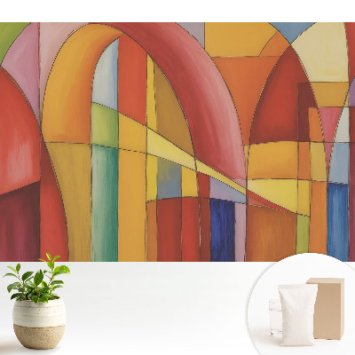 Tapeta na zeď Barevné geometrické oblouky