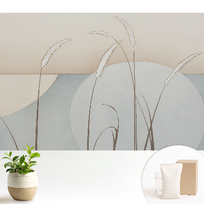 Tapeta Jemná krajina přírody s kruhy a trávami