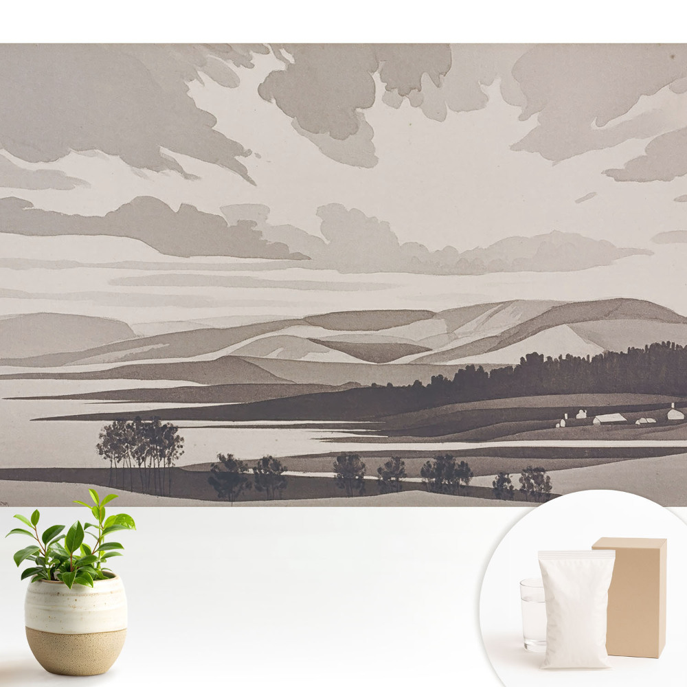 Tapeta s motivem horské krajiny vyjadřující klidnou harmonii přírody